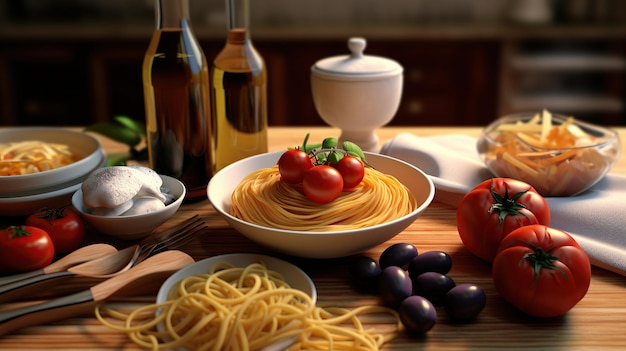 食べ物とイタリア料理生成AI