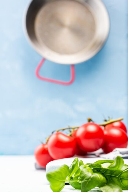 Food in kitchen background product placement mockup