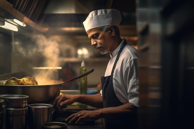 Food man male job kitchen cook chefs restaurant healthy professional profession Generative AI