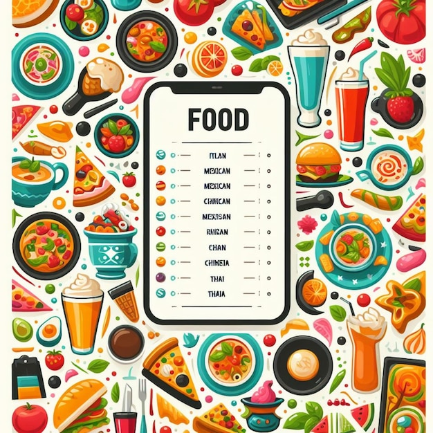 food menu illustration