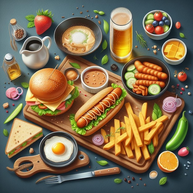 food menu illustration