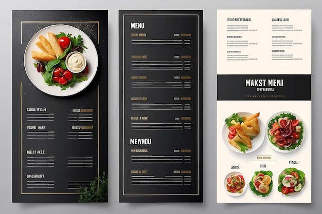 Photo food menu template