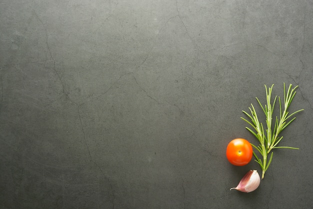 Photo food mock up rosemary and cherry tomatoes