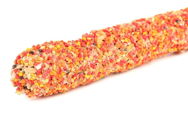 白いところに孤立したオオカミのための食べ物