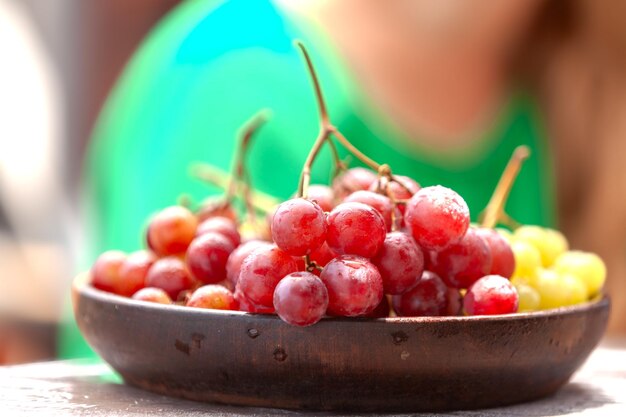 Food photo grape white background a single grape