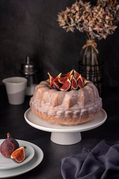 Food photography of cupcake with icing