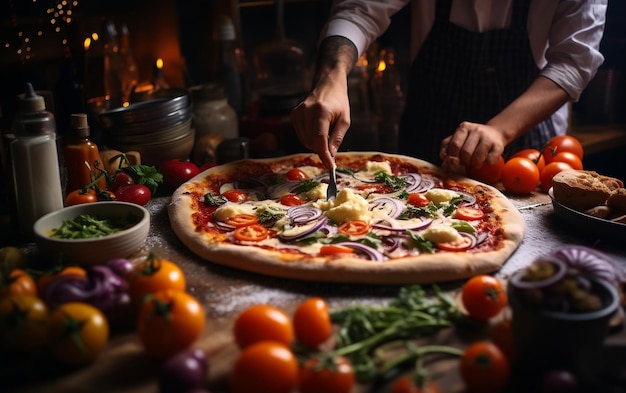 Food Photography of Pizza Slice Placed