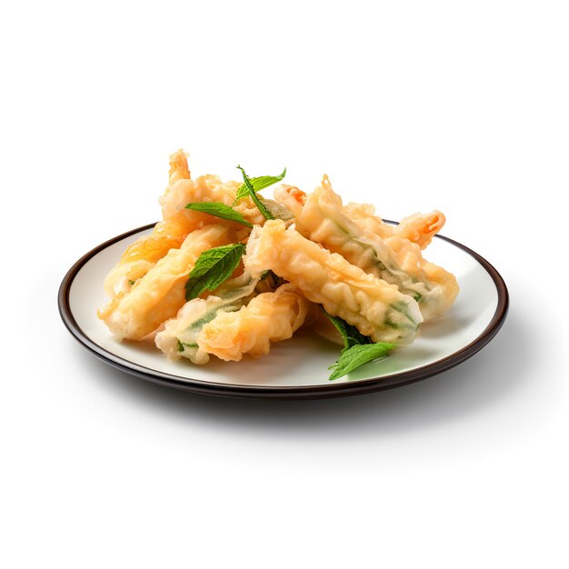 Premium AI Image | Food photography of Tempura on plate isolated on