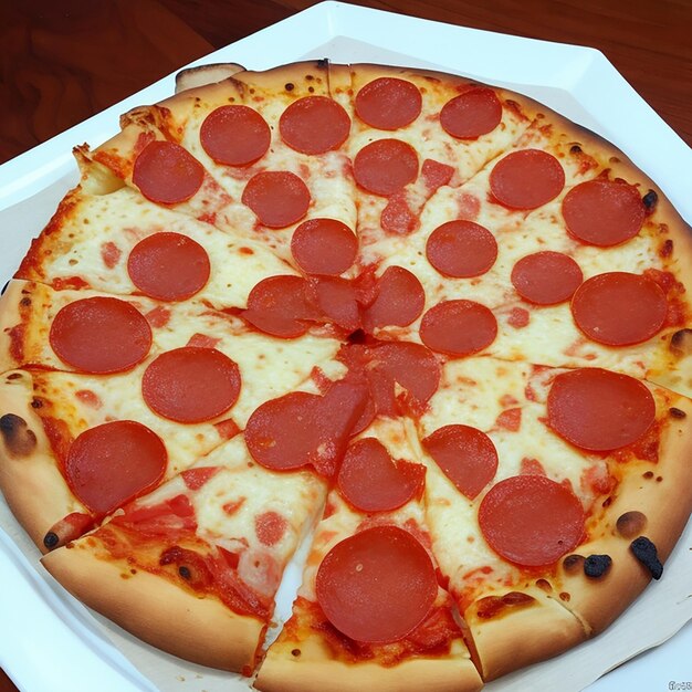 Food pizza in plate