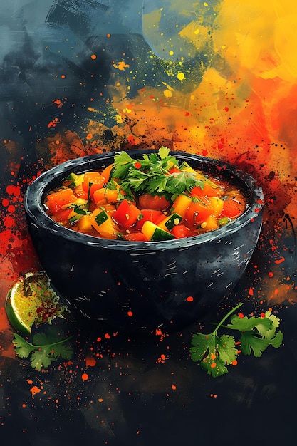 Food Poster Background Design Een levendige viering van de culinaire en culturele verrassingen van Mexico