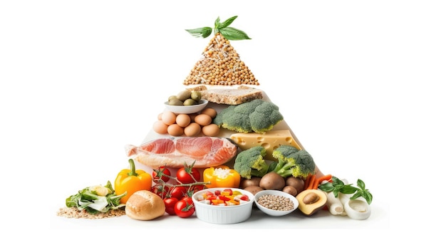 Photo food pyramid generative ai