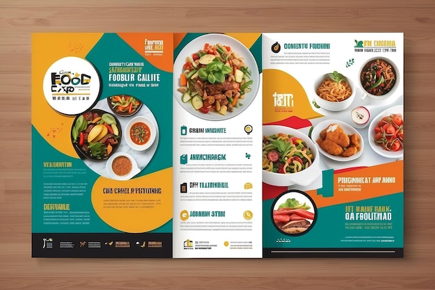 Food restaurant flyer design Delicious food social media marketing web banner sjabloon