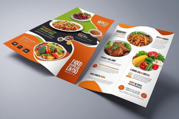 Photo food restaurant flyer design delicious food social media marketing web banner template