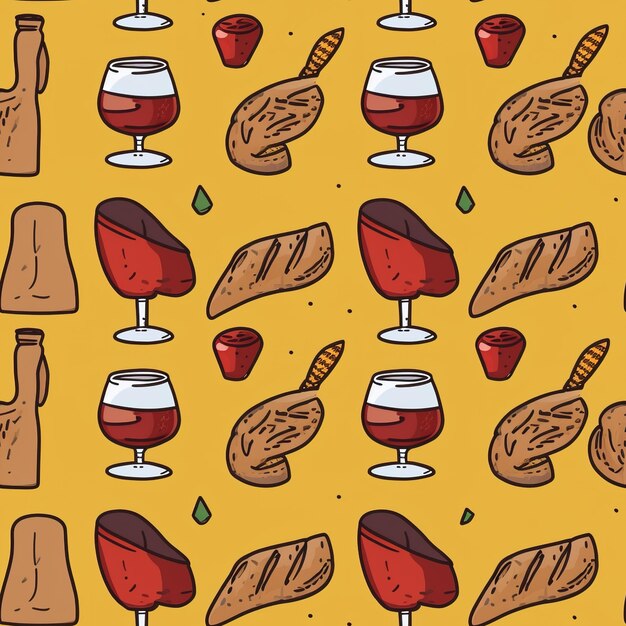 Photo food seamless pattern