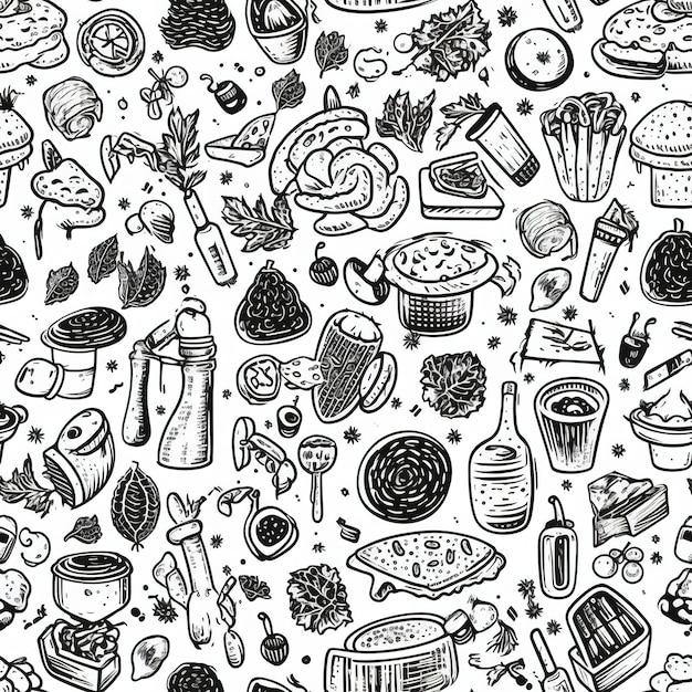 Photo food seamless pattern