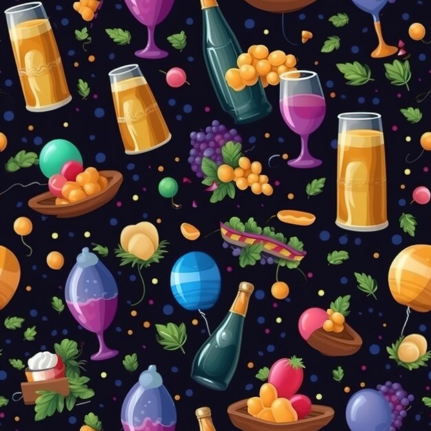 Food seamless pattern