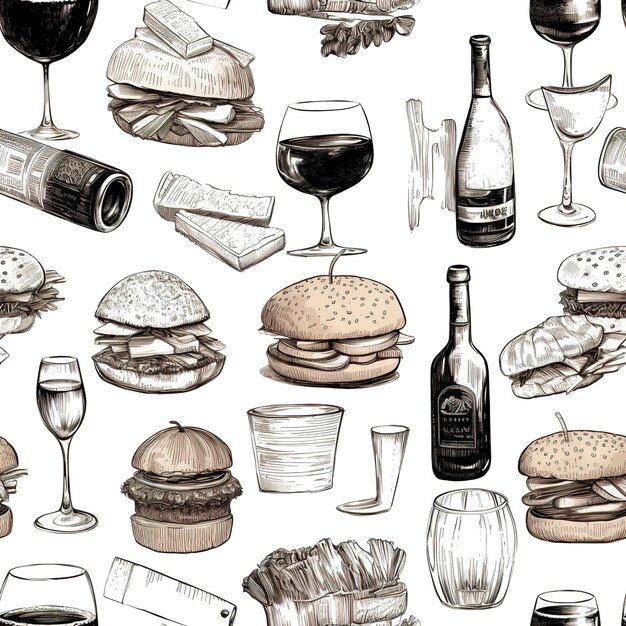 Food seamless pattern