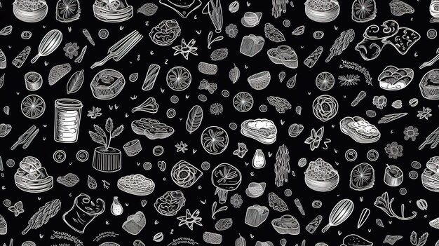 Photo food seamless pattern