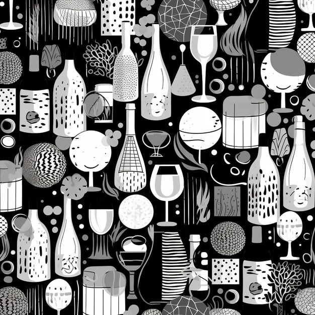 Photo food seamless pattern