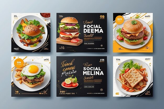 Photo food social media post template high resolution