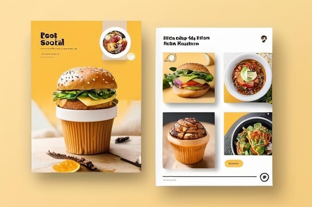 Photo food social media post template