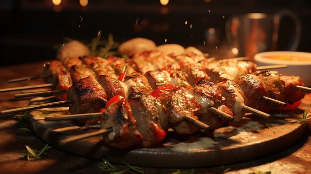 Premium AI Image | A food stall at a restaurant called food