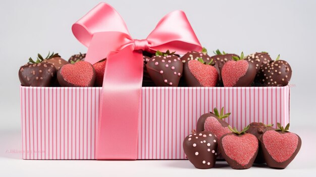 Food strawberries in chocolate