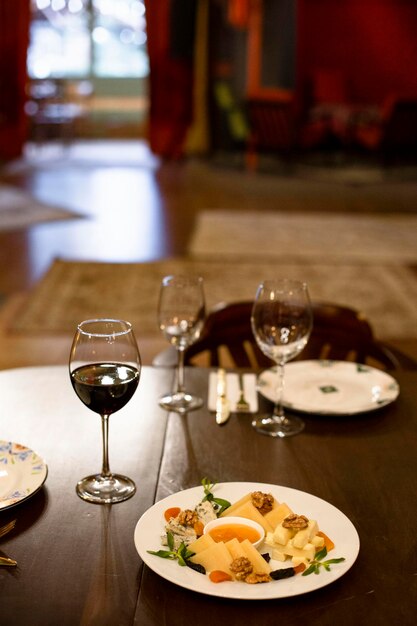 Food on table in restaurant