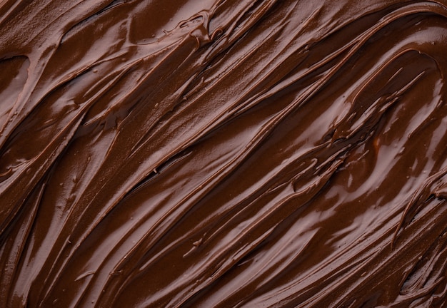 Food texture of melted chocolate or spread