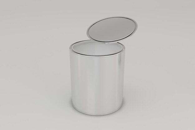 사진 식품 tin mockup