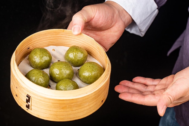 Food of Tomb Sweeping Day Festival in China-green dumpling