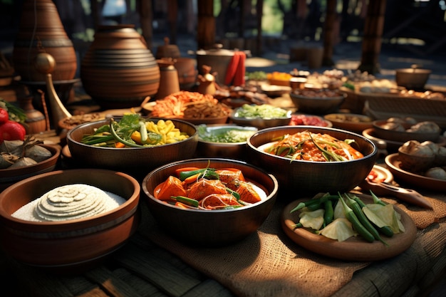 Food tourism concept exploring ethnic cuisines