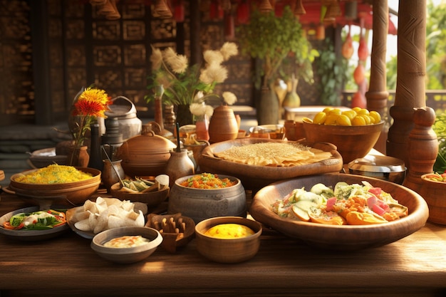 Food tourism concept exploring traditional regional cuisine