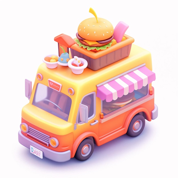 Грузовик с горячими собаками, мобильный грузовик с едой, покупающий еду на вынос во время покупок в Double Eleven