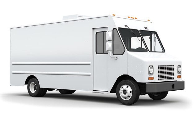 Food truck mock up with copy space for texy food cart concept