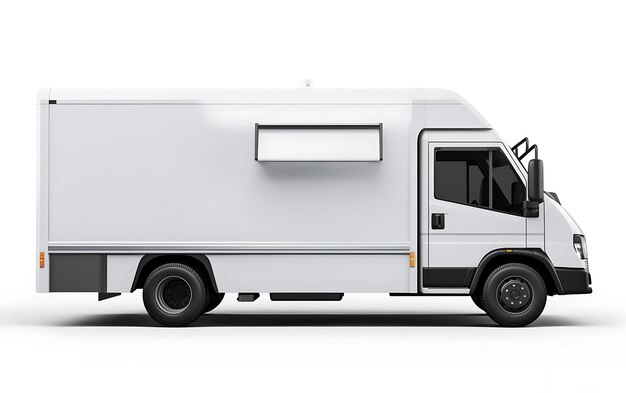 Food truck mock up with copy space for texy food cart concept