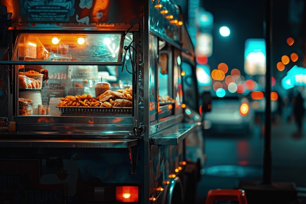 Food Truck Parked on Roadside