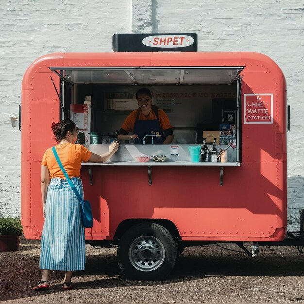 Food Truck Vendor with Handwashing Station