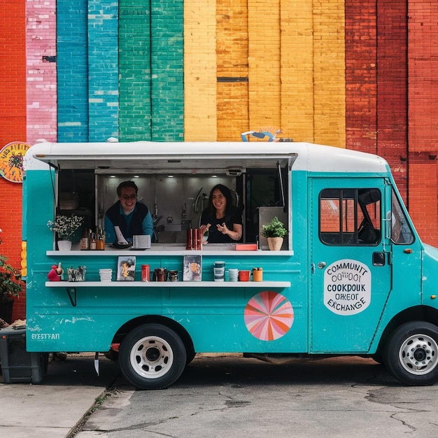 Food Truck with Community Cookbook Exchange