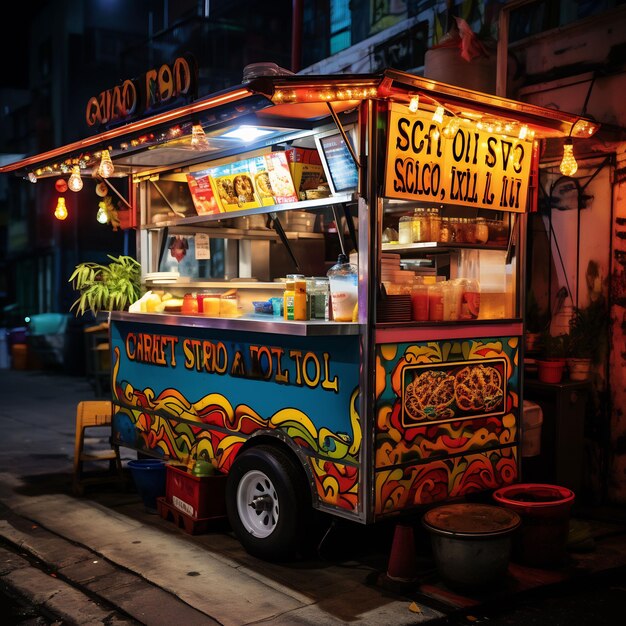 a food truck with the number 88 on the side