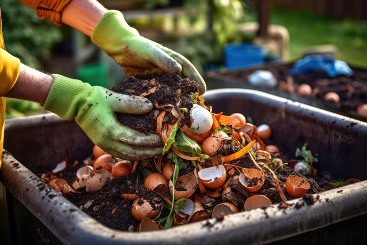 Photo food waste garden gardening outdoors