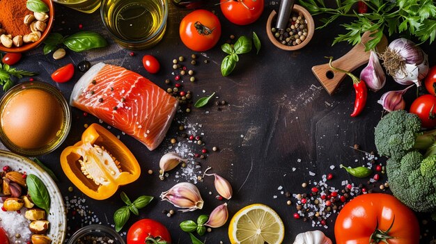 Foto alimenti con ingredienti