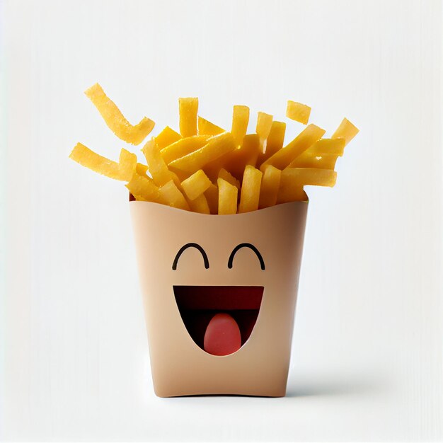 Food with Personality Humorous French Fries Generative AI