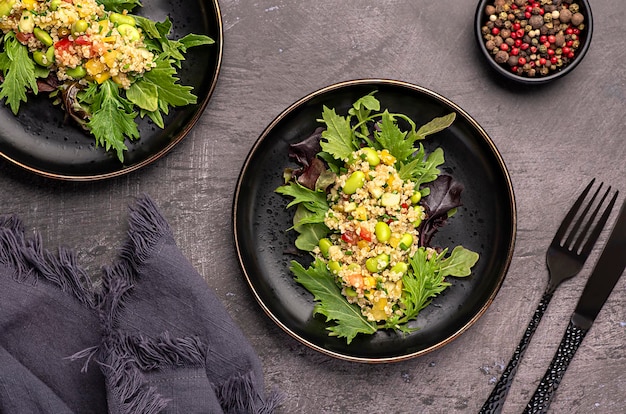 Foodfotografie van salade met quinoa