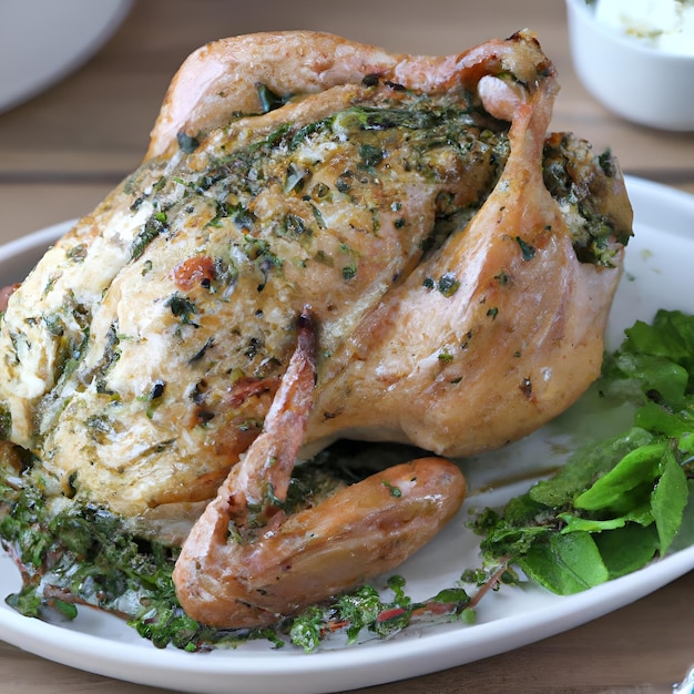 Photo foolproof spatchcocked turkey with garlicthyme butter