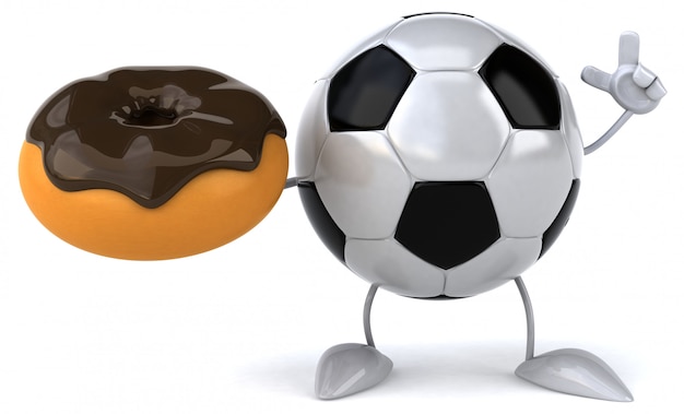 Pallone da calcio - personaggio 3d