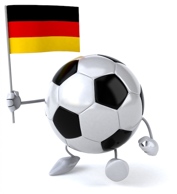 Photo football ball - 3d character