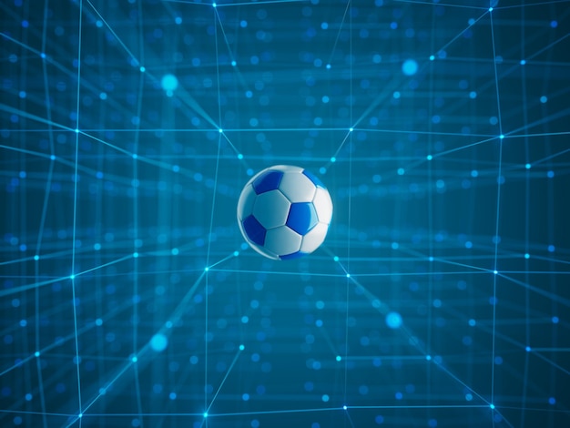 Football ball 3d object 3d illustration graphic background element