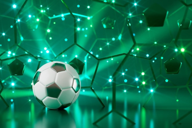 Football ball object in the abstract background