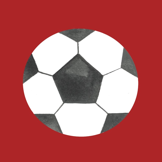 football ball sports equipment for outdoor activities painted in watercolor
